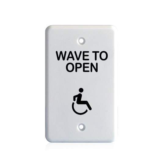 BEA MS31 Faceplate Magic Switch Single Gang Accessibility Logo - White