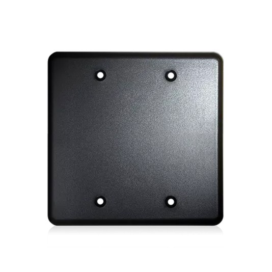 BEA MS31 Faceplate Magic Switch Double Gang Plain - Black