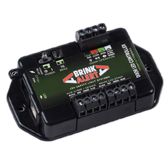 Brink Alert LED Controller Device for Commercial Doors - LED Light Strip & DC Power Supply 