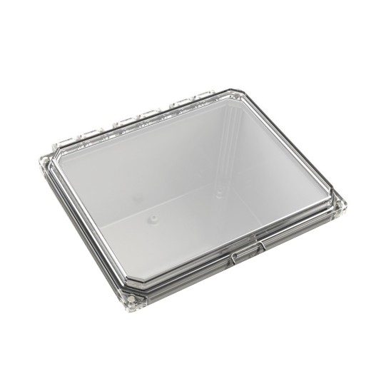 ESI PolyGuard Polycarbonate Junction Box Cover Assembly (4 Screws, 2 Plugs) with Clear Cover (6"x6") - PC-0606-JCC