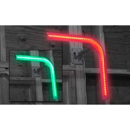 Brink Alert Loading Dock Light Kit for Corners - 2 x L-shaped LED Retainers, 2 x Lights, Wiring Harnesses, Installation Kit, Wall Mounts, 1 x PVC Extension, & Power Supply