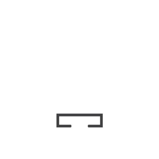 ME110-C-1 Miller Edge ME110-C Mounting Channel Flat, rigid PVC 1ft