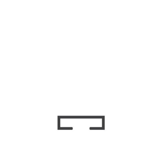 ME110-C-12 Miller Edge ME110-C Mounting Channel Flat, rigid PVC 12ft