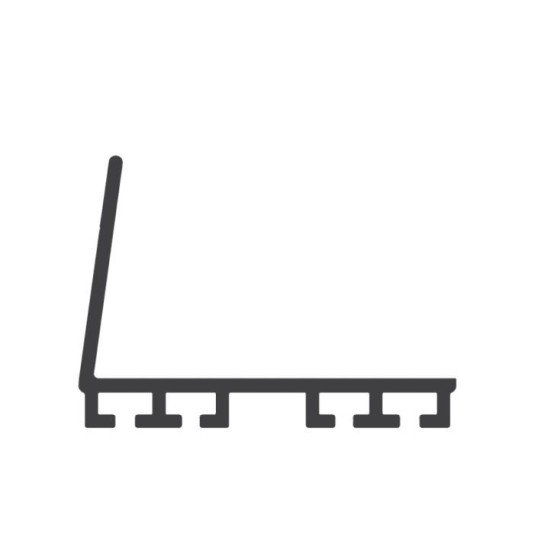 ME112-C43-27 Miller Edge ME112-C43 Mounting Channel, Clima-Guard L-shaped, rigid PVC 27ft