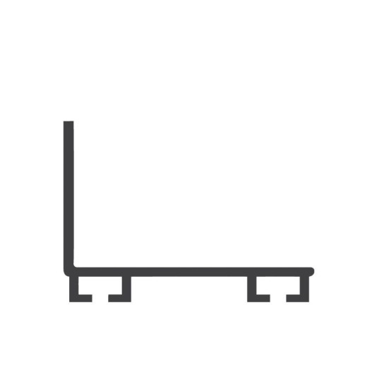 Miller Edge L-Shaped Mounting Channel for ME123 Gate Sensing Edge