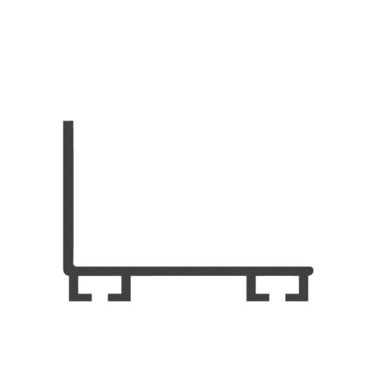 Miller Edge L-Shaped Mounting Channel for ME123 Gate Sensing Edge (Aluminum)