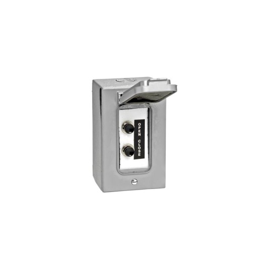 Two Button Surface Mounted Control with Weatherproof Covering (NEMA 4 - 6 amp @ 125/250V AC) - MMTC 2BXC