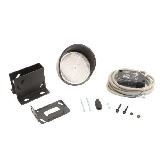 EMX NIR-50-325 Retroreflective Photoeye Kit UL325 NC / 10K Across N.O. Contact - NIR-50-325-KIT-SENSOR-REFLECTOR-HOOD