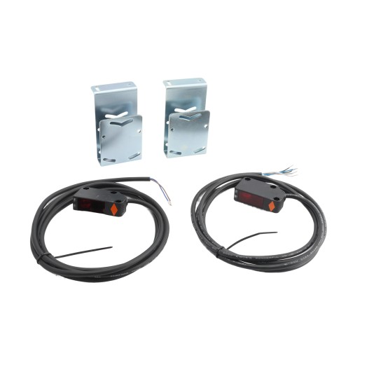 Miller Edge OptiGuard Monitored Thru-Beam Photo Eye With Mounting Bracket and Hood