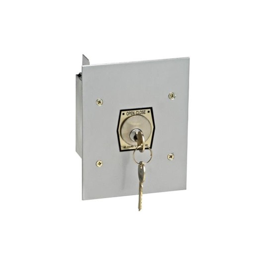 MMTC Exterior Flush Mounted Open-Close Keyswitch w/ Mortise Cylinder (Keyed Alike) - 1KFX-KA