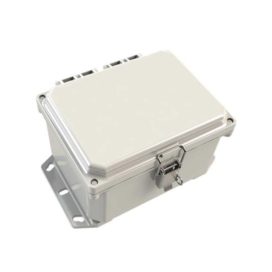 ESI PolyGuard Polycarbonate Flange Mount Hinged Enclosure with Screw Close Opaque Cover (8"x6"x4") - PC080604HOSB