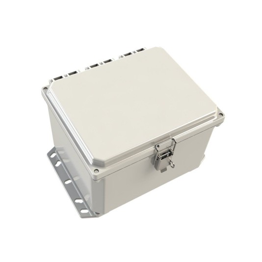 ESI PolyGuard Polycarbonate Flange Mount Hinged Enclosure with Screw Close Opaque Cover (10"x8"x6") - PC100806HOSB