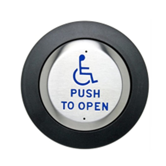 ADA Push Plate with Flush Mount Enabler Box (Wide Lip)