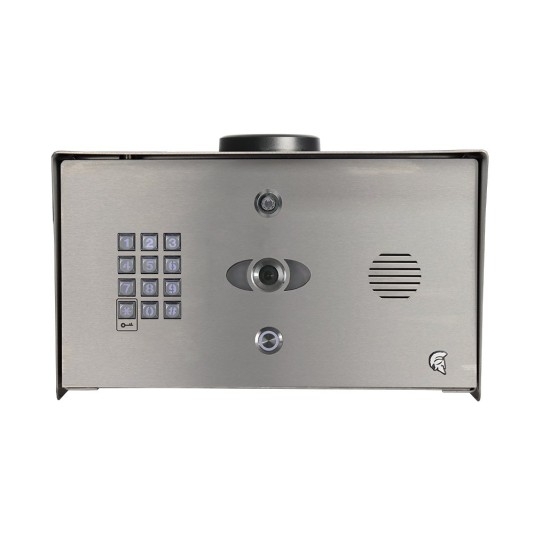 AES Praetorian Stainless Steel 1-Button WiFi Video Intercom Imperial Pedestal w/ Keypad (US & Canada) - Includes 4G Router (Default)