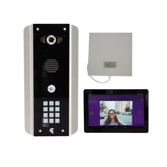 AES 1 Button Praetorian IP Video Intercom Architectural With Keypad (US and Canada) with 1 Monitor - PRAE-IP-ABK-MON1-US