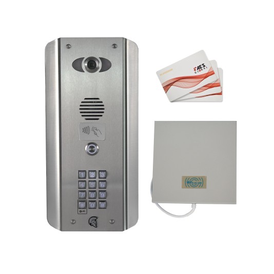 AES Praetorian IP Video Intercom Stainless Steel Architectural w/ Keypad & Prox (US & Canada) (Intercoms)
