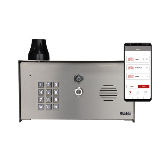 AES Cellcom PRIME Stainless Steel Pedestal with Keypad 4G (Stainless Steel) - PRIME7-PSK-US