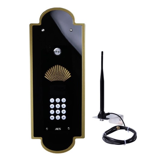 AES Cellcom PRIME7 Vintage Flush Mount with Keypad (Gold/Black) 