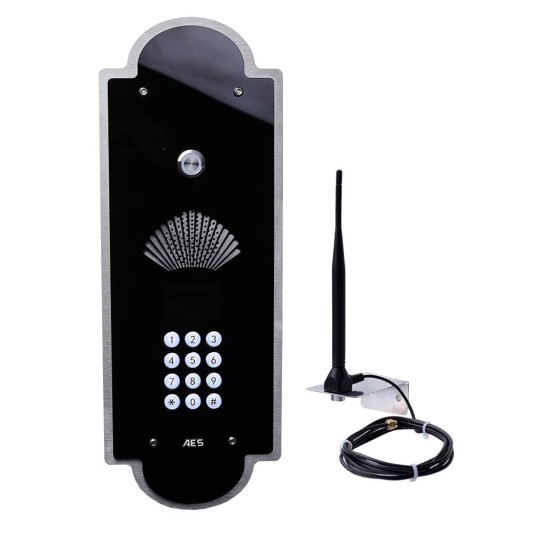 AES Cellcom PRIME7 Vintage Flush Mount with Keypad (Stainless Steel/Black)