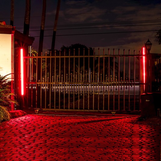 GateArms+ Slide Gate Safety Light Kit - Includes Two 5' LED Strips, 20' and 30' Wiring Harness, Two 5' Tracks 