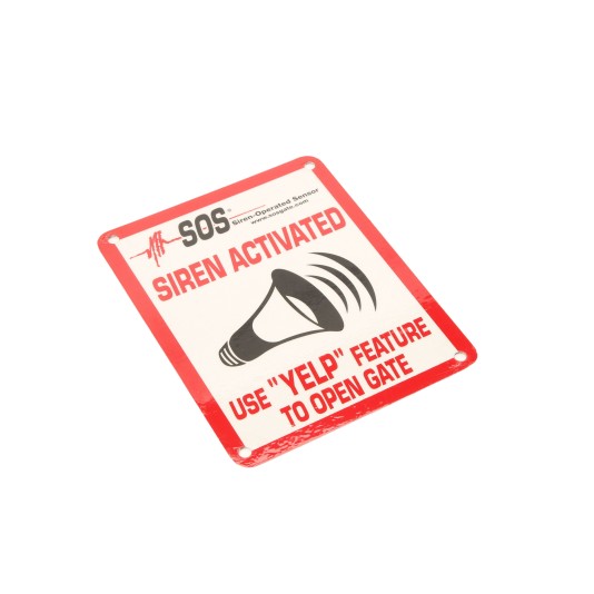 SOS-RS-S Emergency Services Siren Operated Senor Reflective YELP Small Sign (4" x 5")