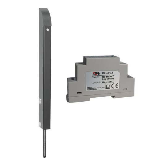 AES Tomalok Electric Drop Bolt (Anthracite Grey) - 150mm w/ 24v Din Rail Power Supply (Default)