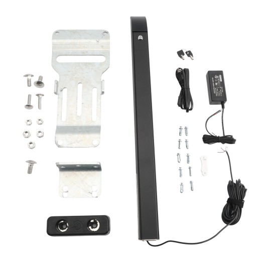 AES Tomalok Electric Drop Bolt (Black) - 150mm With 24V Din Rail Power Supply and Ground Stop - TL-B-150-KIT