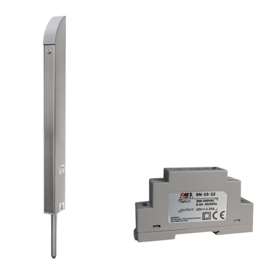 AES Tomalok Electric Drop Bolt (Stainless) - 150mm With 24V Din Rail Power Supply - TL-S-150-K