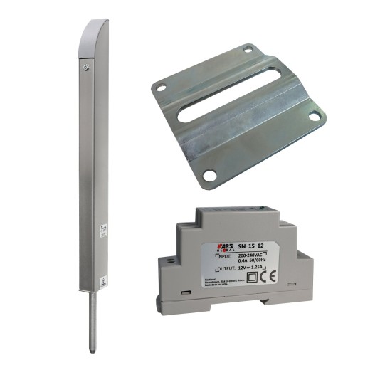 AES Tomalok Electric Drop Bolt (Stainless Steel) - 150mm w/ 24v Din Rail Power Supply & Ground Plate (Default)