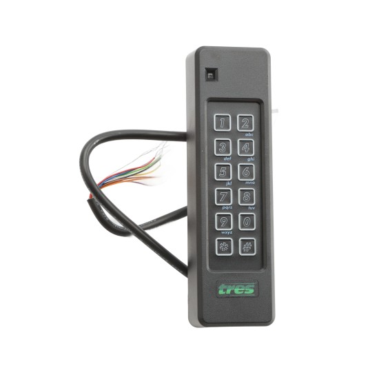EMX TRES Proximity Reader/Keypad With 5" Read Range, 26-Bit Wiegand Output & HID or AWID Formats - TRES-100-P-620-HA (Prox Readers)