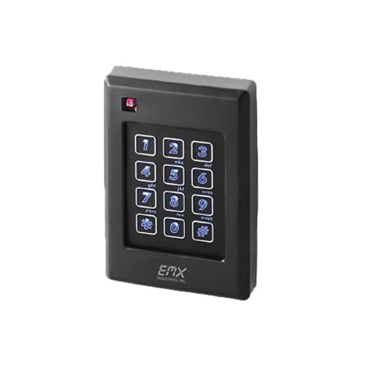EMX TRES Proximity Reader, Includes Switch-Plate & Keypad, 7" Read Range, 26-Bit Wiegand Output & HID or AWID Formats - TRES-100-P-640-HA