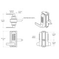 GateMaster Superlock Digital Single Sided Lever Handle for 40-60mm Gates, Field Reversible - BDGD4060