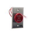 BEA 2" Delayed Action Jamb "Push to Exit" Button (Text Only, Red) - 10ACPBDA2