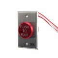 BEA 2" Delayed Action Jamb "Push to Exit" Button (Text Only, Red) - 10ACPBDA2