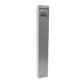 BEA 4ft Bollard for 4.5" Round or 4.75" Square Push Plates (Silver) - 10BOLLARDSLV