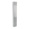BEA 4ft Bollard for 4.5" Round or 4.75" Square Push Plates (Silver) - 10BOLLARDSLV