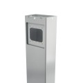 BEA 4ft Bollard for 4.5" Round or 4.75" Square Push Plates (Silver) - 10BOLLARDSLV