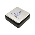 ADA Compliant BEA 4.75" Square Push to Open Wireless Push Plate (Text & Accessibility Logo, 900 MHz) - 10EMS4751-900