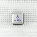 ADA Compliant BEA 4.75" Square Push to Open Wireless Push Plate (Text & Accessibility Logo, 433 MHz) - 10EMS4751