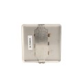 ADA Compliant BEA 4.75" Square Push to Open Wireless Push Plate (Text & Accessibility Logo, 433 MHz) - 10EMS4751