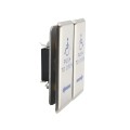 ADA Compliant BEA Dual-Gang Stainless Steel Push to Open Push Plate (Text & Accessibility Logo) - 10PBDGP1