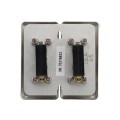 ADA Compliant BEA Dual-Gang Stainless Steel Push to Open Push Plate (Text & Accessibility Logo) - 10PBDGP1