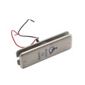 BEA Stainless Steel Push Plate Jamb - "Push to Open" Text & Accessibility Logo2 Stud w/ Boot - 10PBJM1