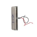BEA Stainless Steel Push Plate Jamb - "Push to Open" Text & Accessibility Logo2 Stud w/ Boot - 10PBJM1