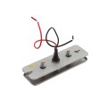 BEA Stainless Steel Push Plate Jamb - "Push to Open" Text & Accessibility Logo2 Stud w/ Boot - 10PBJM1