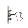 BEA Stainless Steel Push Plate Jamb - "Push to Open" Text & Accessibility Logo2 Stud w/ Boot - 10PBJM1