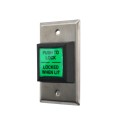 BEA Single Gang LED Illuminated "Push to Lock" Actuator "Locked When Lit" (Text Only) - 10PTLBUTTON