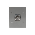 Flush Mount Keyswitch with Changeable Mortise Core Cylinder (NEMA 1 - 15 amp @ 125/250V AC) - MMTC 1KF-CC