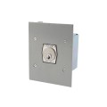Flush Mount Keyswitch with Changeable Mortise Core Cylinder (NEMA 1 - 15 amp @ 125/250V AC) - MMTC 1KF-CC