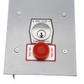 Exterior Flush Mount Keyswitch with Mortise Cylinder and Stop Button - MMTC 1KFSX